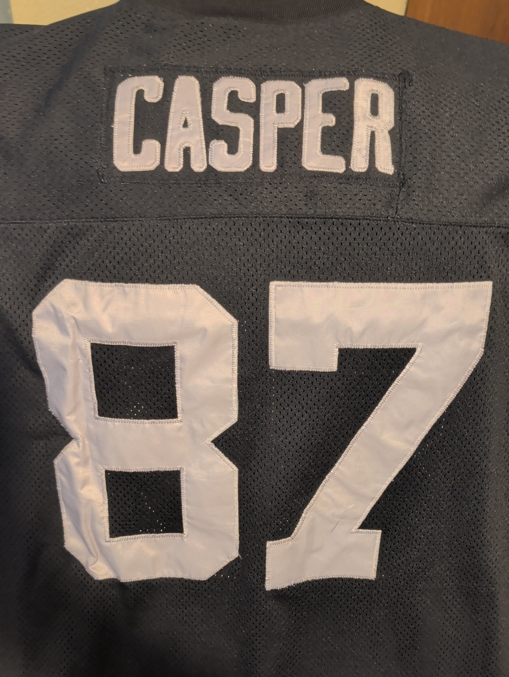 Mitchell & Ness Black and White Throwbacks NFL Jersey Oakland Raiders. Casper 87